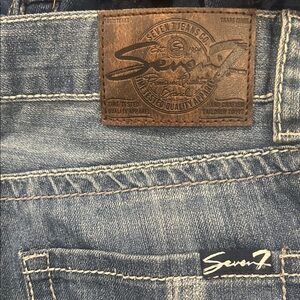 30x 32 Seven7 Men's Denim Jeans with Leather Patch